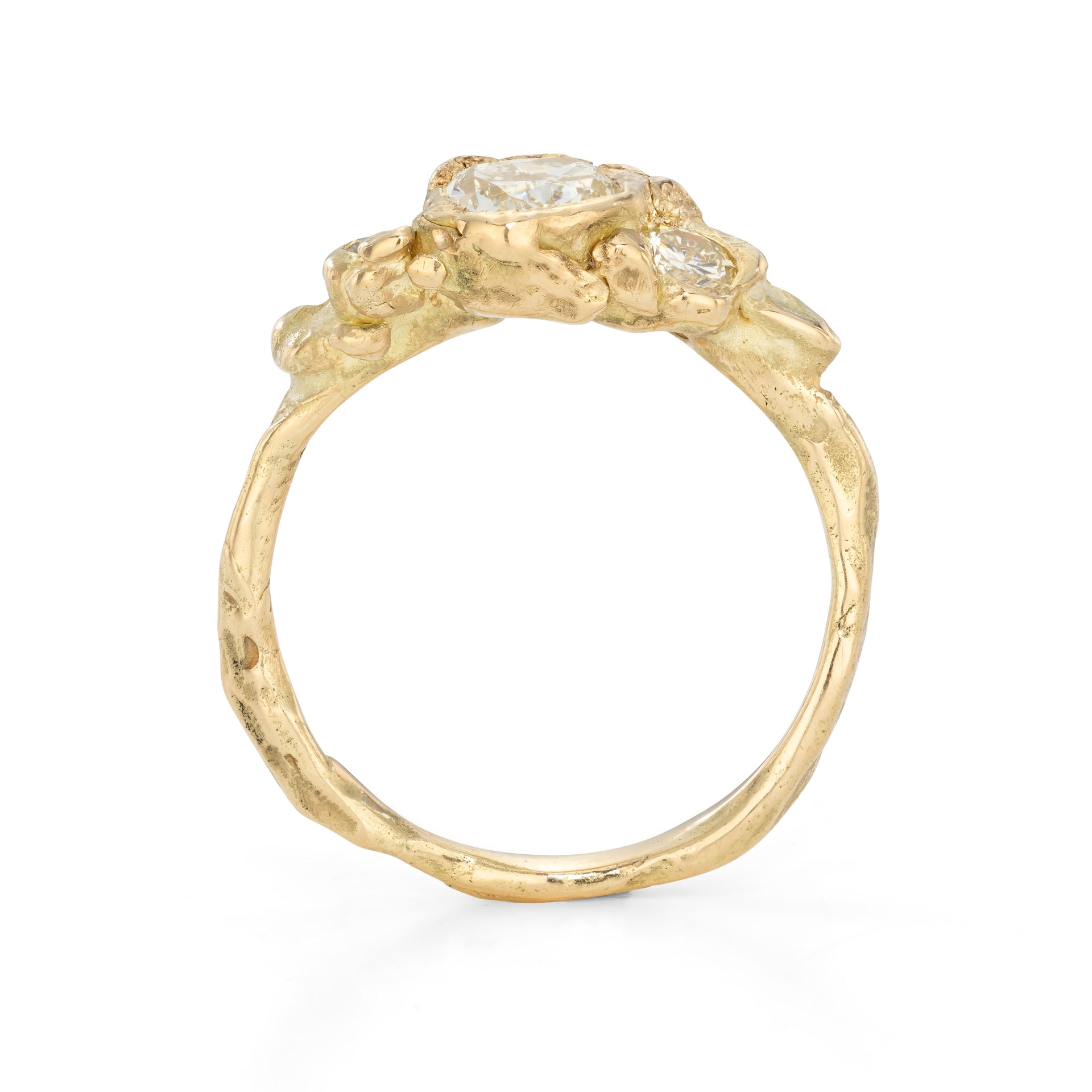 Sunshine Diamond Adakite Engagement Ring