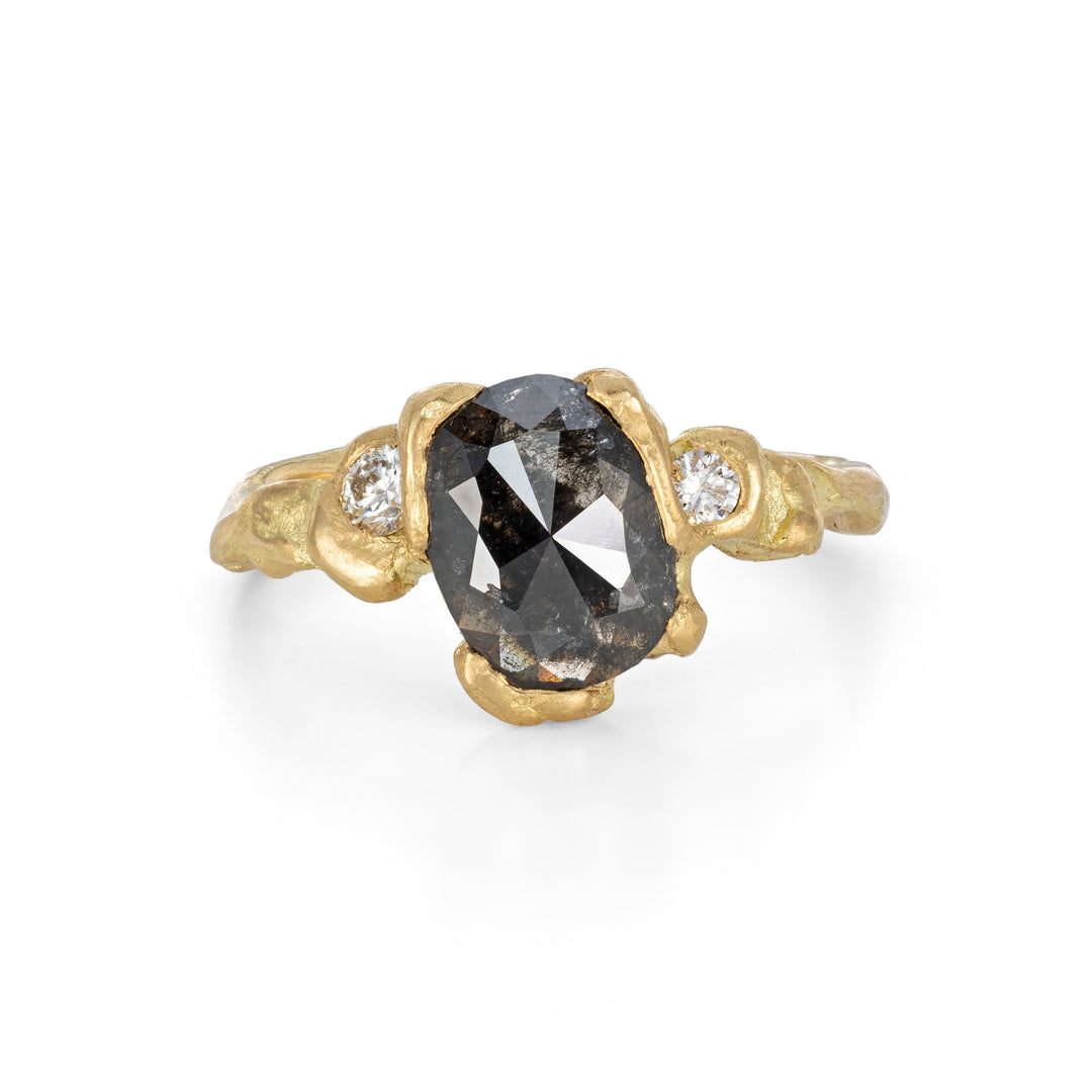 One-Of-A-Kind Rose Cut Diamond Isle Ring Size R
