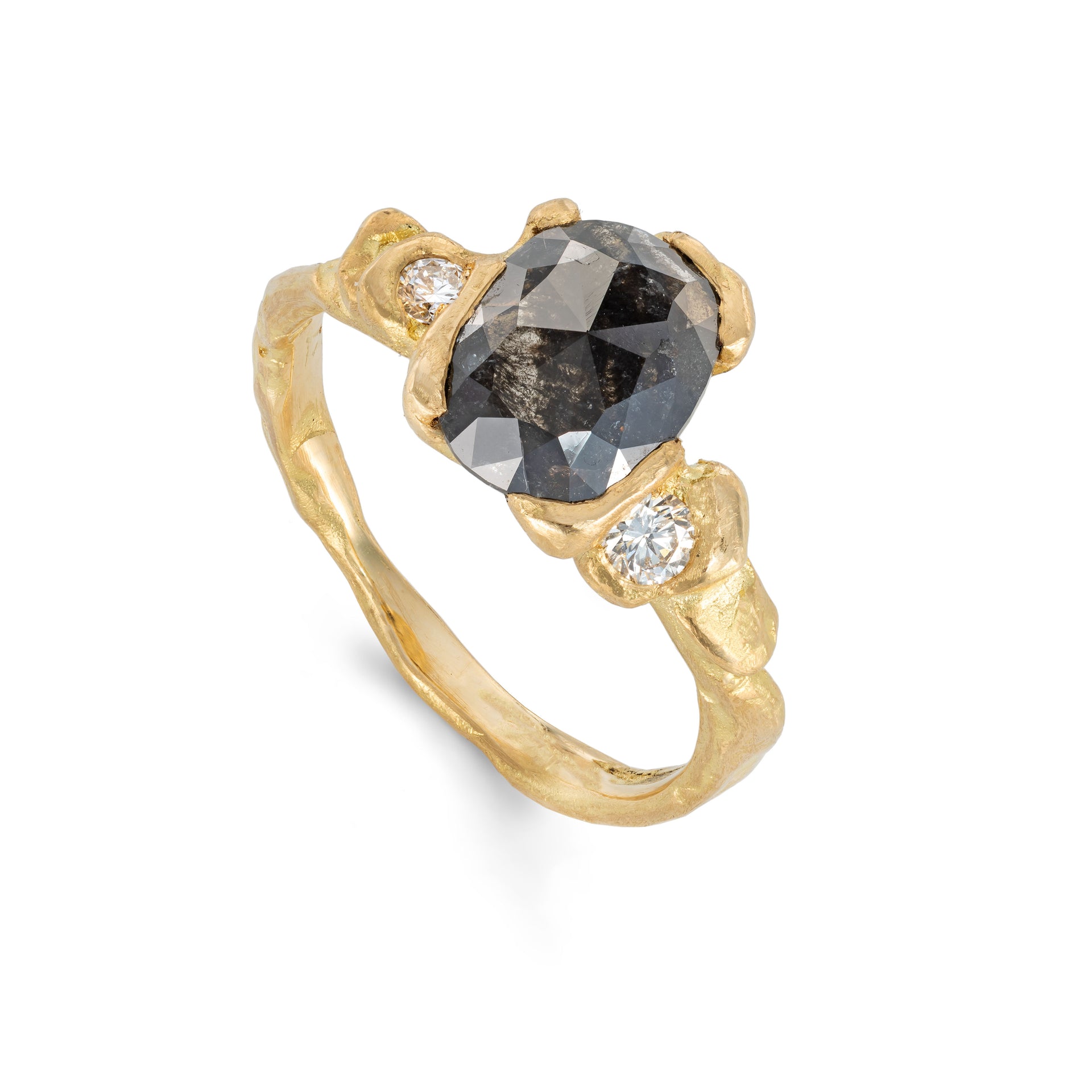 One-Of-A-Kind Rose Cut Diamond Isle Ring Size R