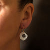 Adder Stone Drop Earrings in Silver, made in Emily Nixon's Cornish studio.