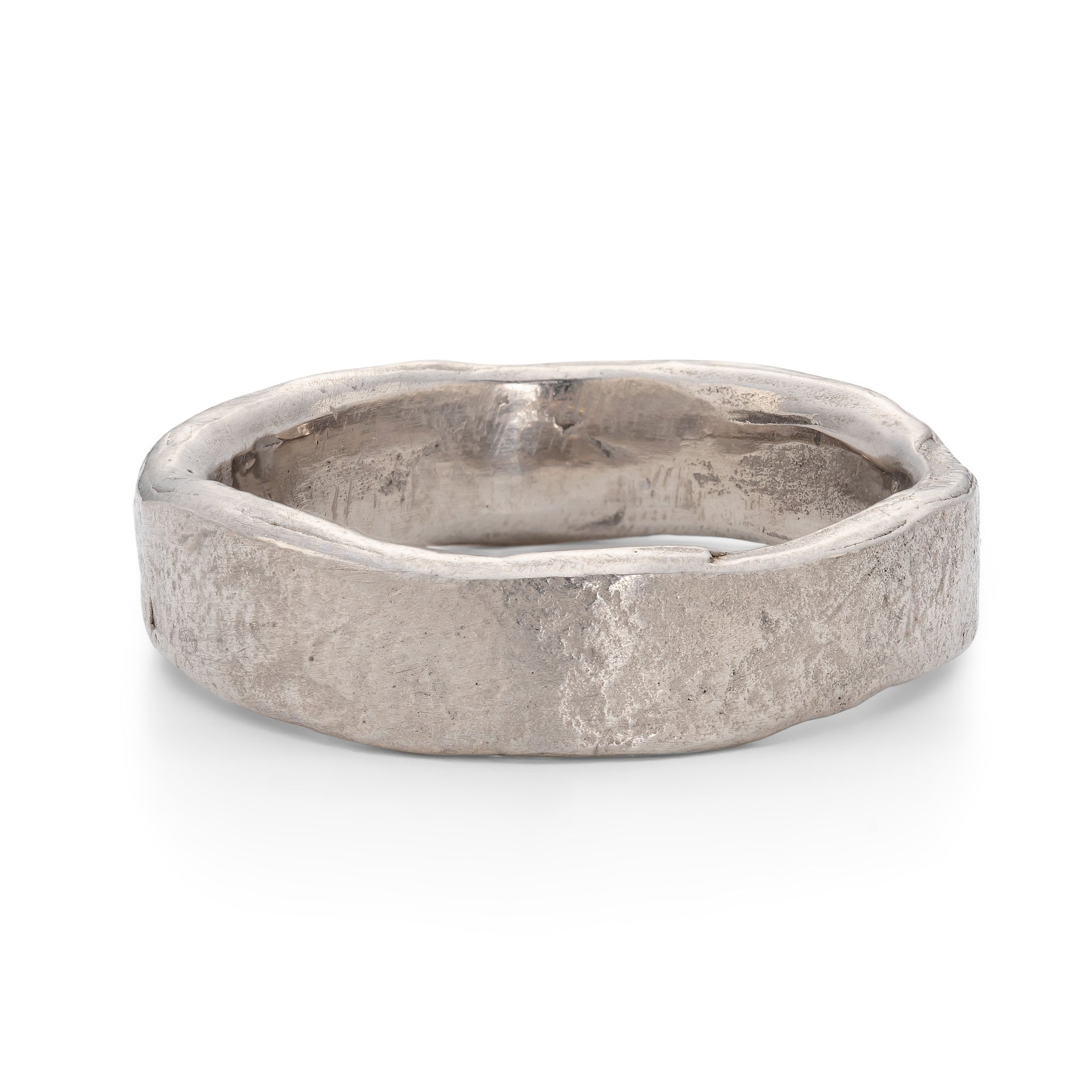 Stone Medium Ring 18ct White Gold