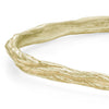 Close up of this artful, organic bangle in 9ct yellow.