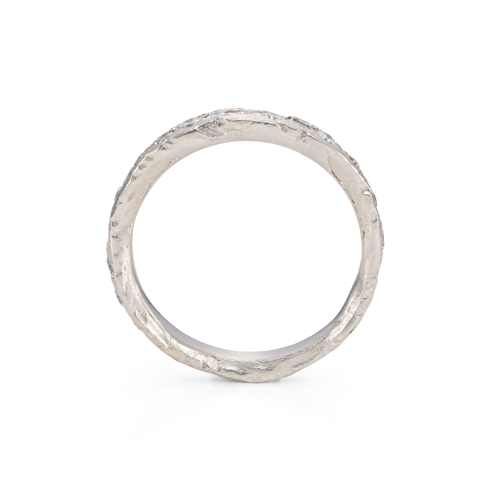 All White Channel Ring