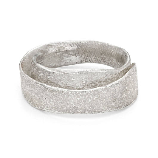 Rock Wrap Ring Silver
