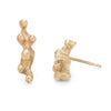 9ct gold stud earrings, inspired by the shapes of the sea. Created in Cornwall by Emily Nixon and traditionally cast.