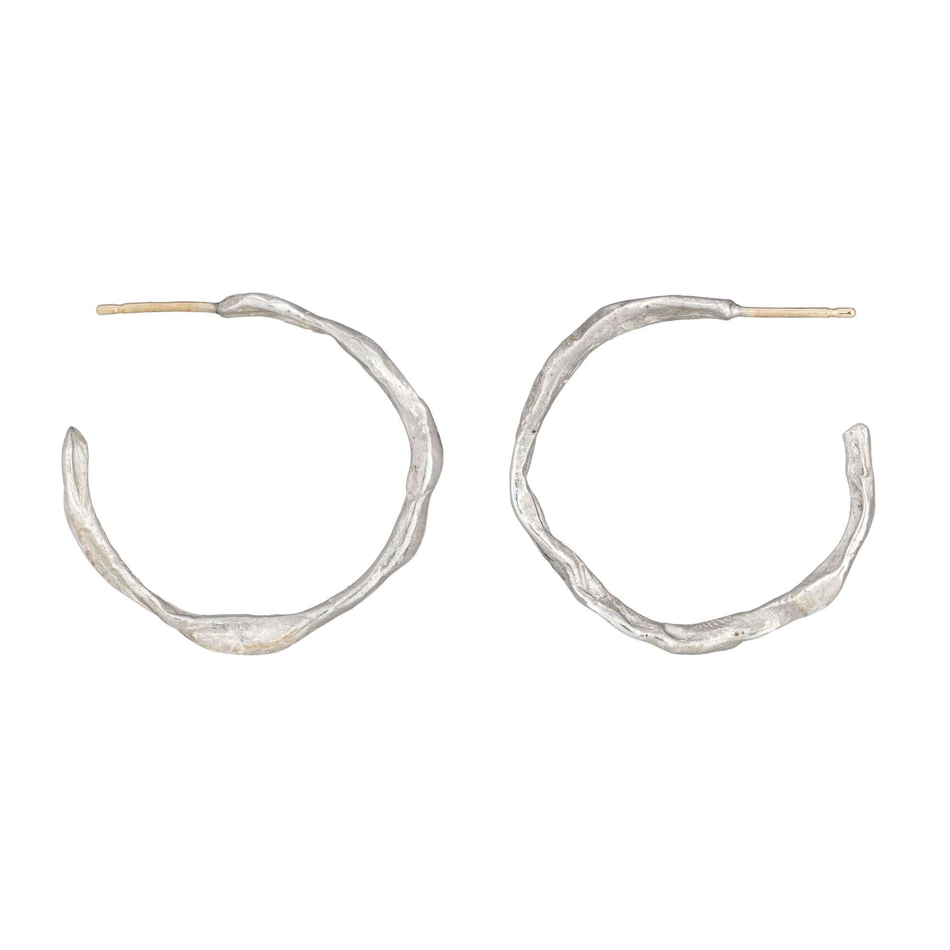 Penzance silver Hoops