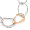 Stone Drawing Bracelet Silver with 9ct Rose Gold Link