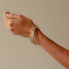 Strata Bangle Stack with Gold and Silver