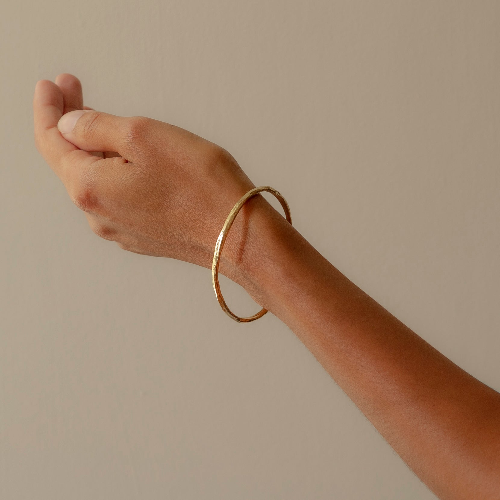 bangle on the wrist