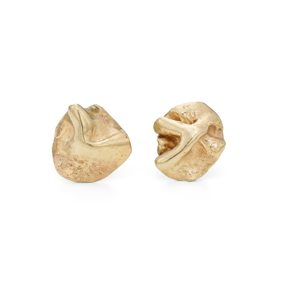 Ripple Studs 9ct Gold