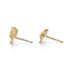 9ct recycled yellow gold stud earrings. Created in Cornwall by Emily Nixon and cast by hand.