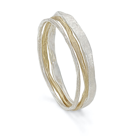 Silver and gold bangle on sale