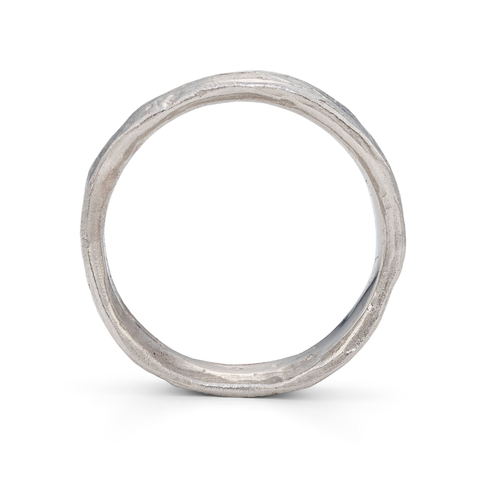Stone Wide Ring Platinum