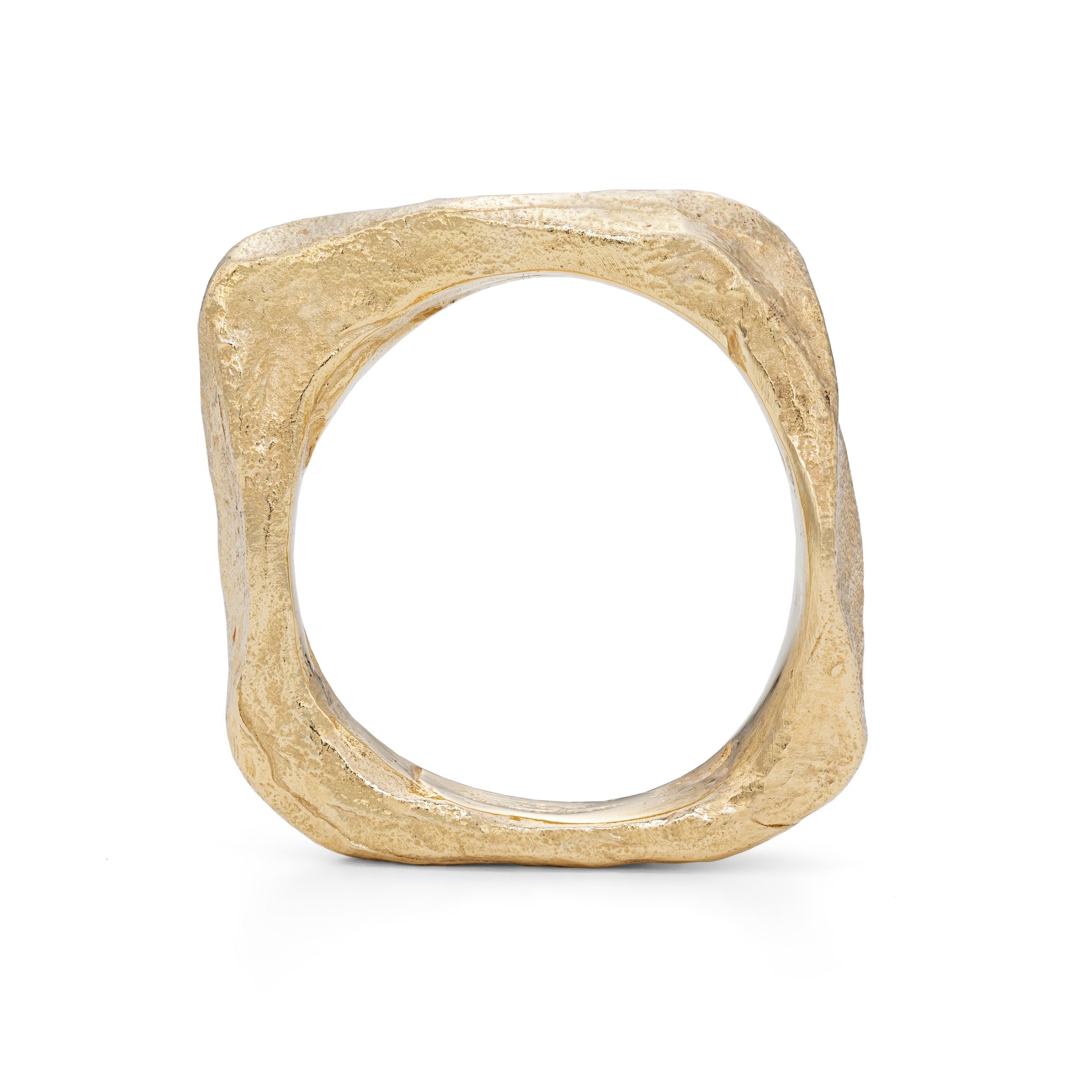 Granite Square Ring 9ct Gold