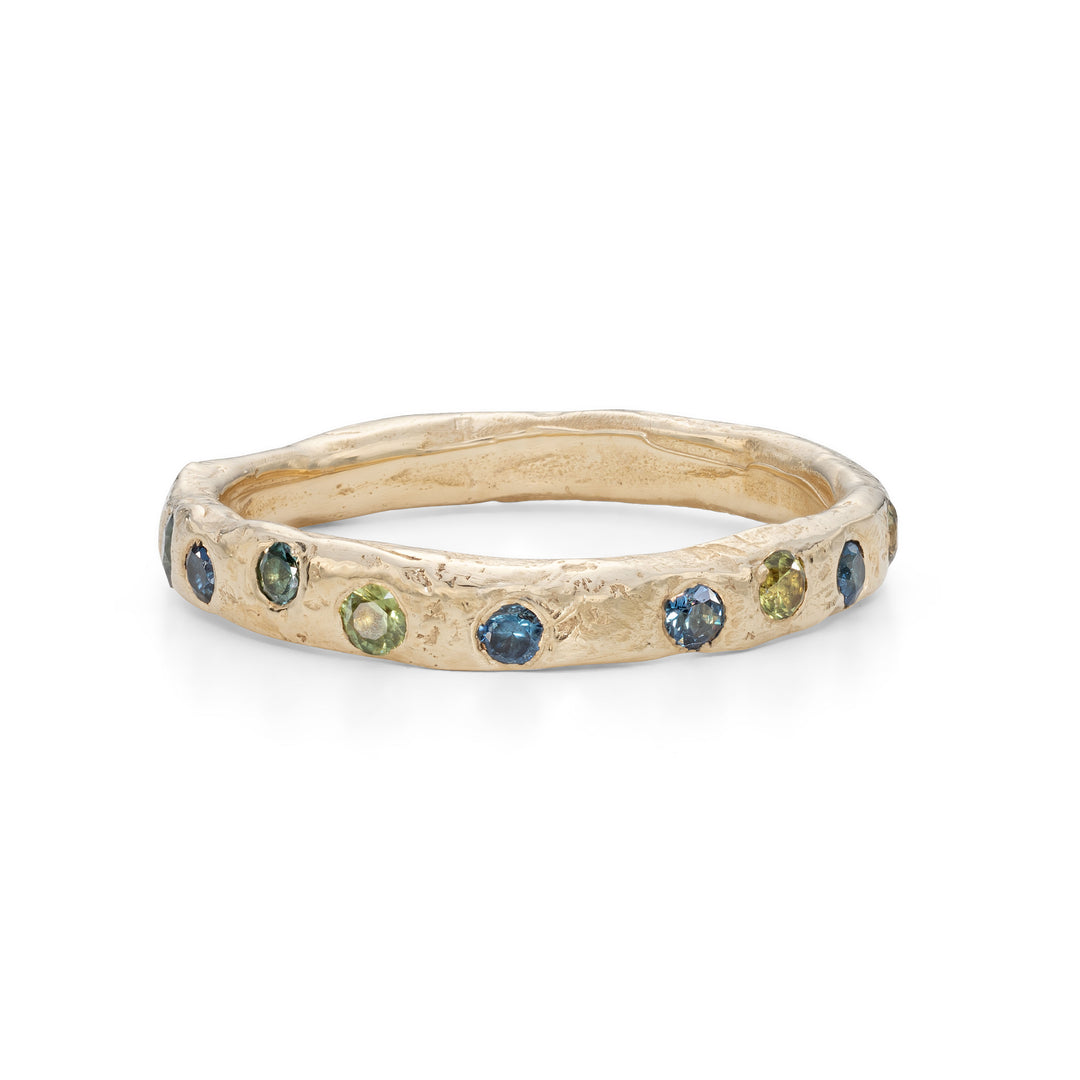 Sea Studded Rock Ring Size P