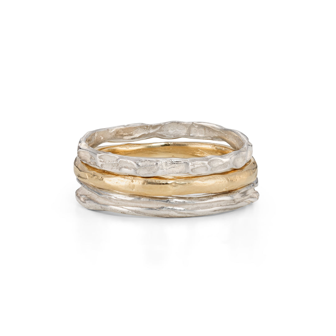 Ripple Strata Ring Stack