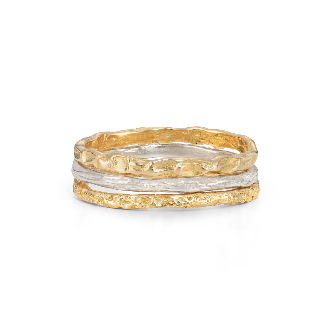 All Skinny Strata Ring Stack