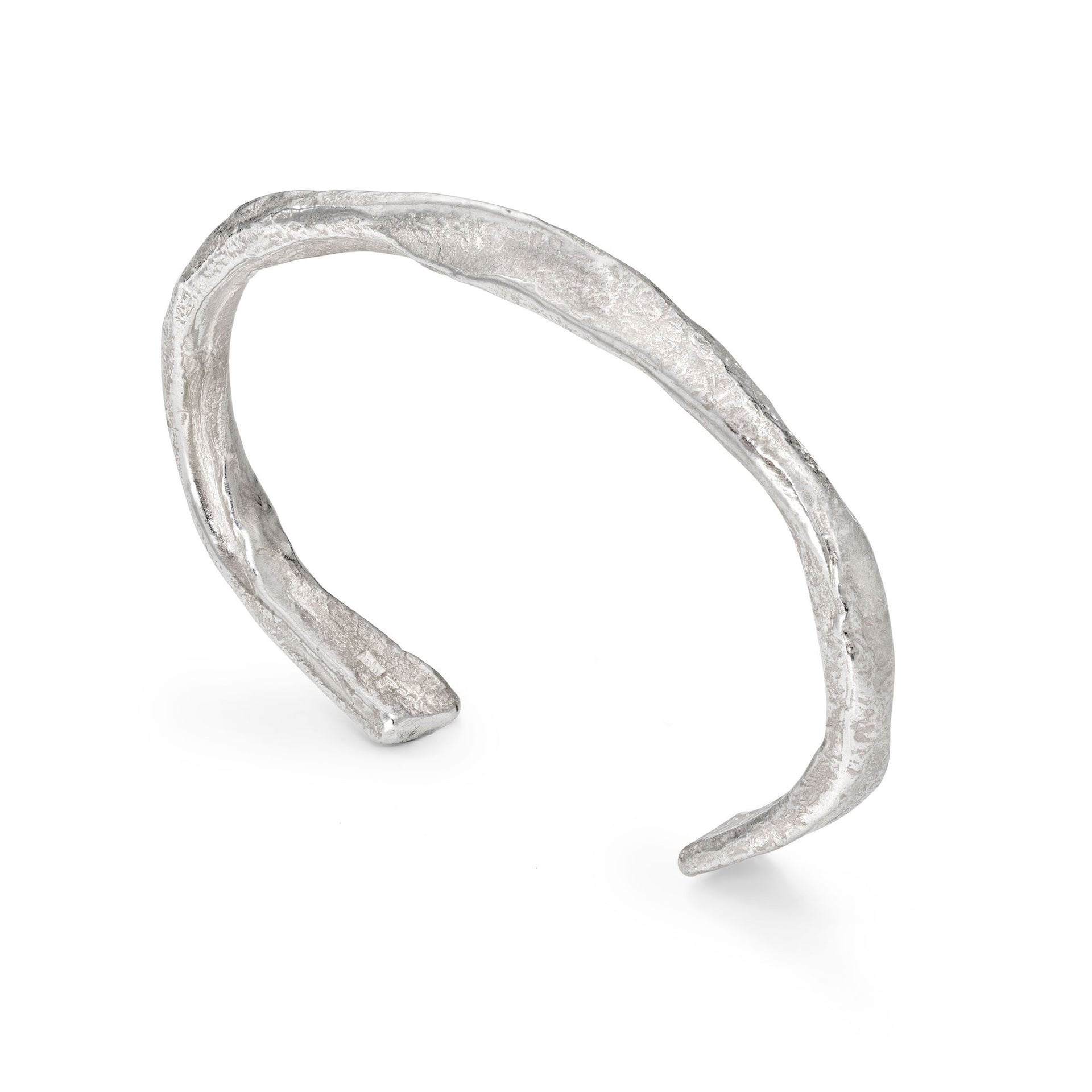 Rugged Rock Cuff Silver