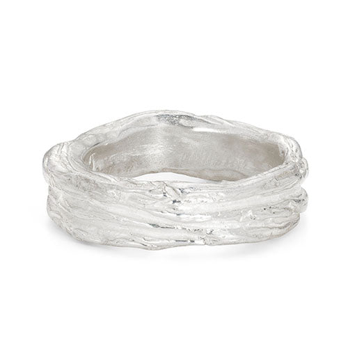 Original Ripple Heavy Silver Ring Size Q