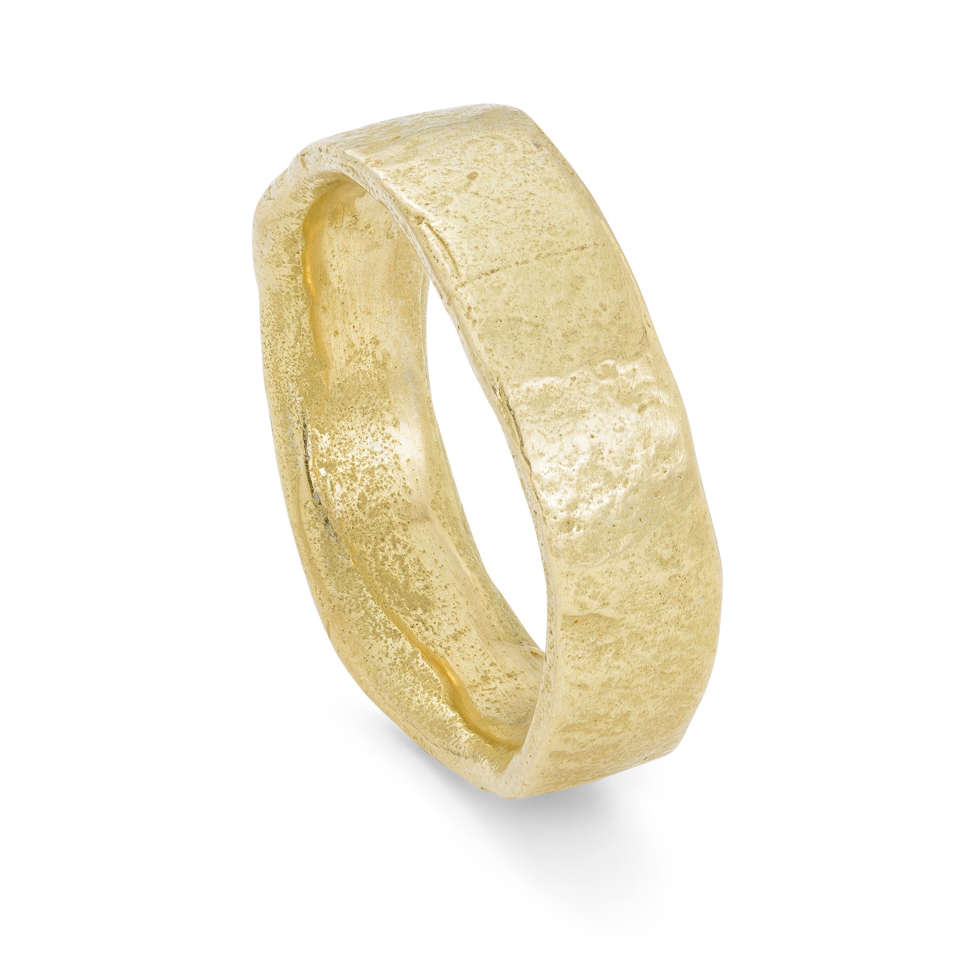 Stone Wide Ring 18ct Gold