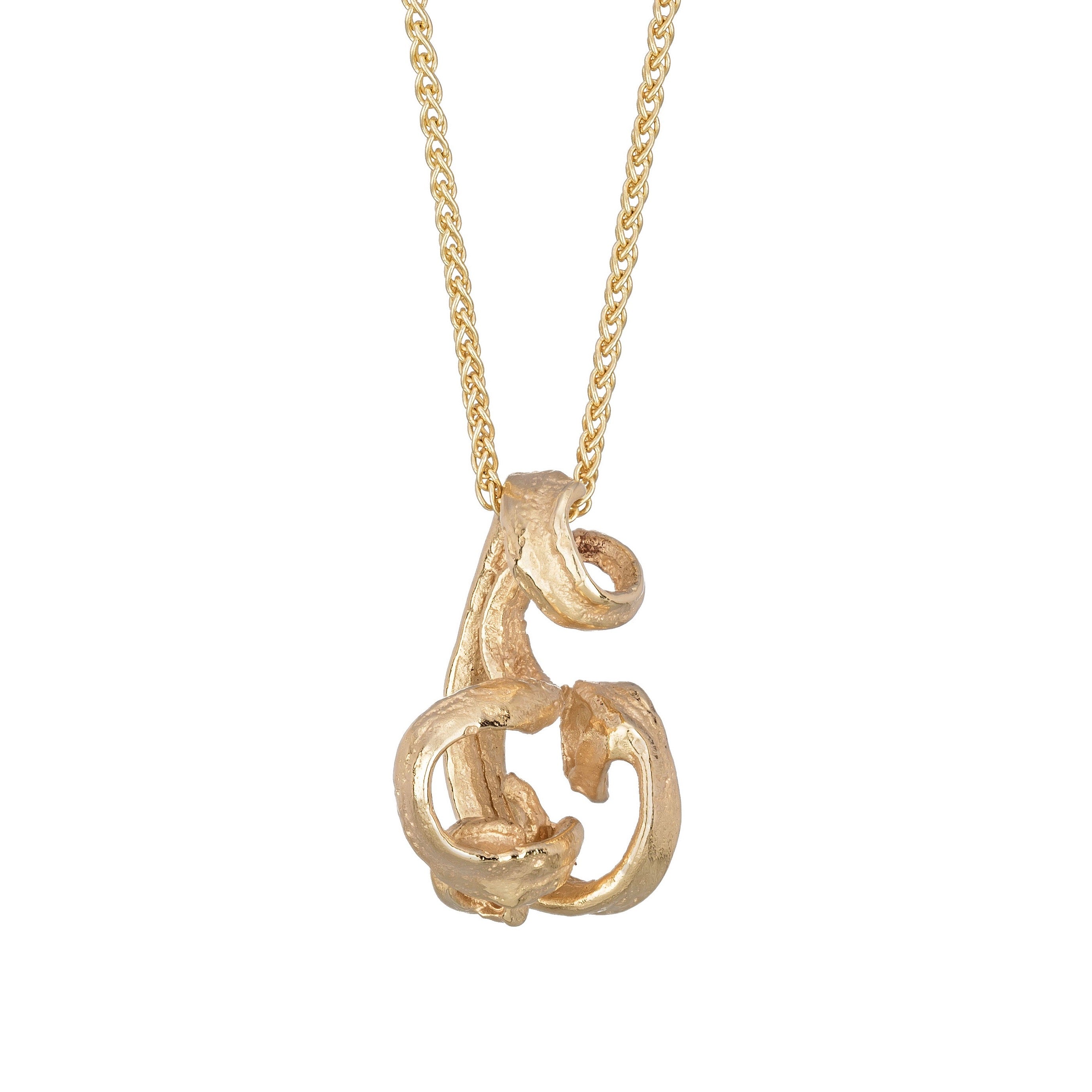 Unusual Gold Pendant Handcrafted in Cornwall Emily Nixon