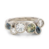 Bespoke Seaweed Ring with Sapphires and Diamonds
