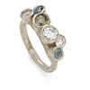Bespoke Seaweed Ring with Sapphires and Diamonds