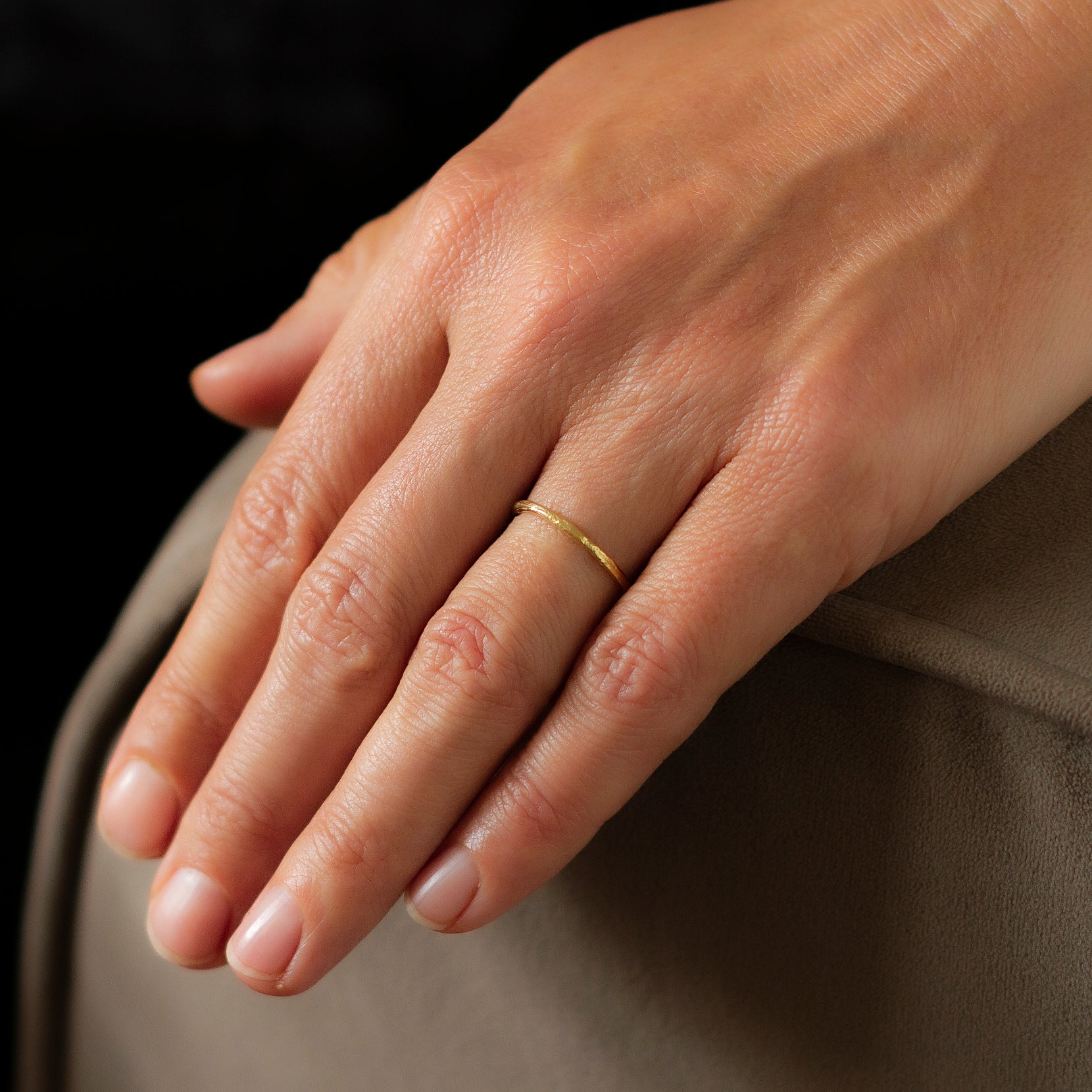 Rock Skinny Ring 18ct Rose Gold