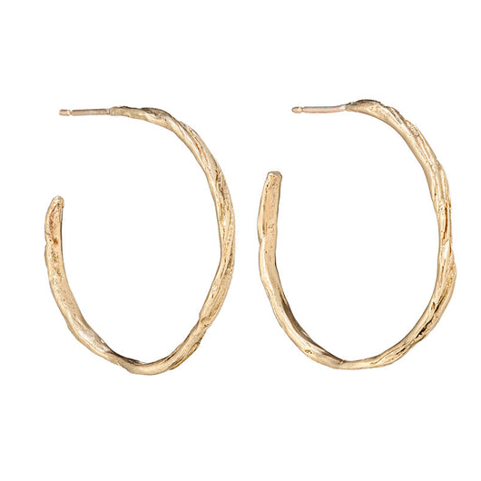 Ripple Hoops 9ct Gold
