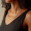 Pebble Drawing Necklace Silver