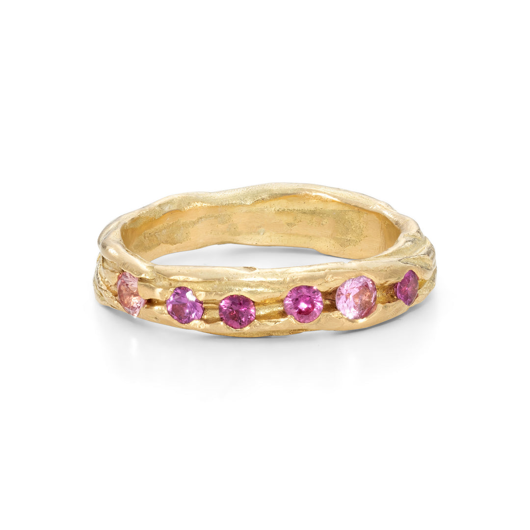 Thrift Studded Ripple Ring Size L