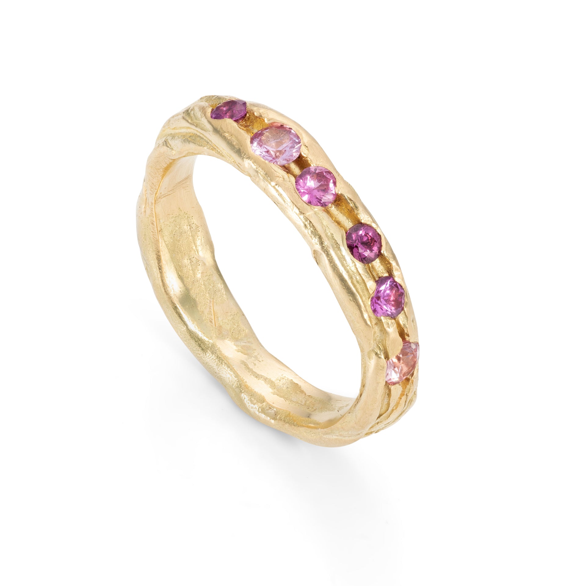 Thrift Studded Ripple Ring Size L