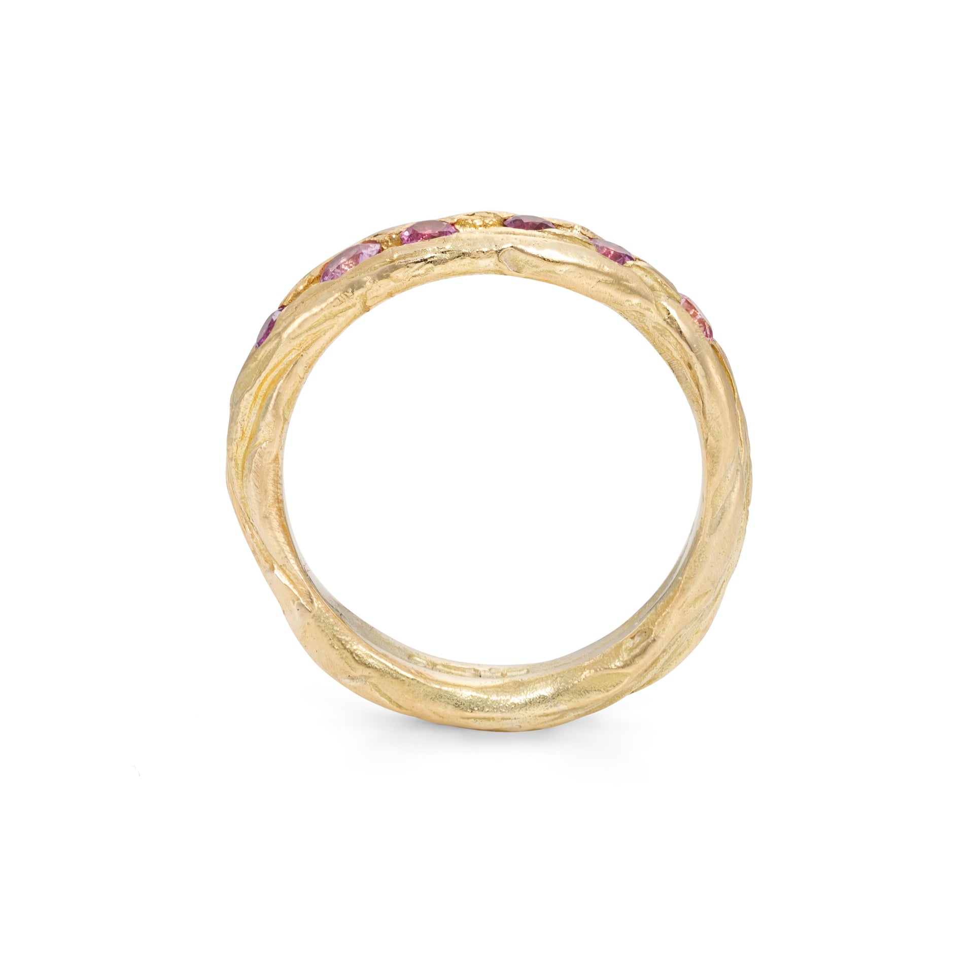 Thrift Studded Ripple Ring Size L