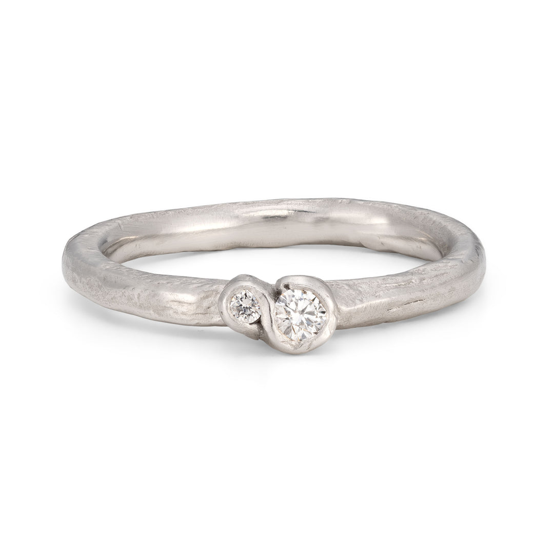 All White Laminaria Ring Size M 1/2