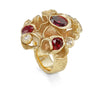 Bespoke Seaweed Frilly Ring with Rubies and Diamonds