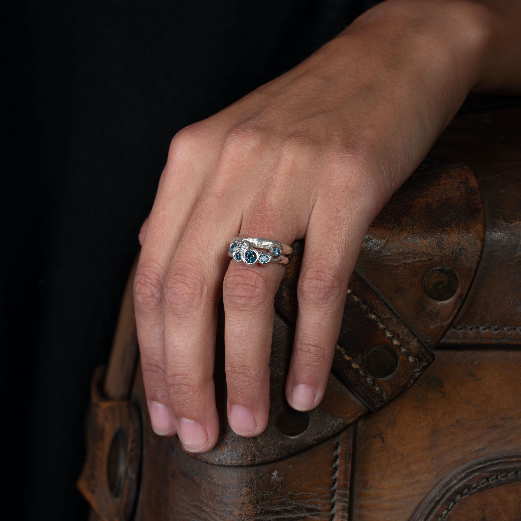 Platinum Textured Ring Handcrafted Wedding Band Emily Nixon