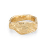 Gold mens signet ring. Contemporary, modern, textured design by Emily Nixon.