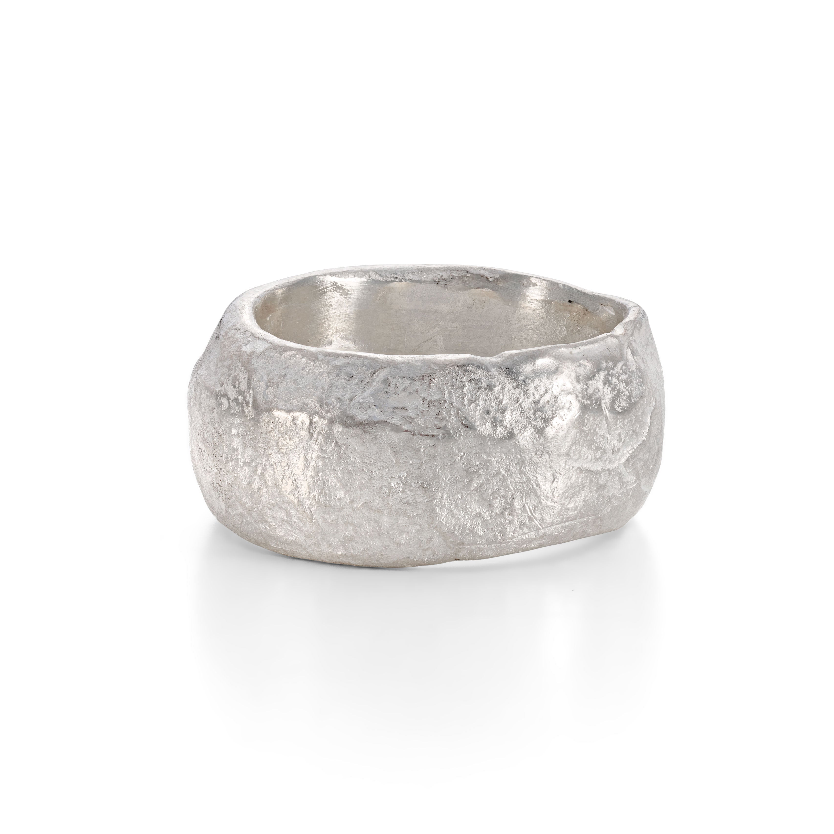 極薄_Ultra-thin Plate of Brass / Silver Ring / Band Textured_Ring_Boulder_Silver_M
