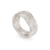 Carve design textured wide mens ring. Made in Cornwall from 100% recycled silver by Emily Nixon.