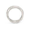 Wide textured silver ring for men. Organic texture, designed by Emily Nixon in Cornwall.