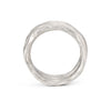 Wide textured silver ring for men. Organic texture, designed by Emily Nixon in Cornwall.