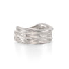 Textured wide silver ring by Emily Nixon. Designed for Men. Made from 100% recycled silver.